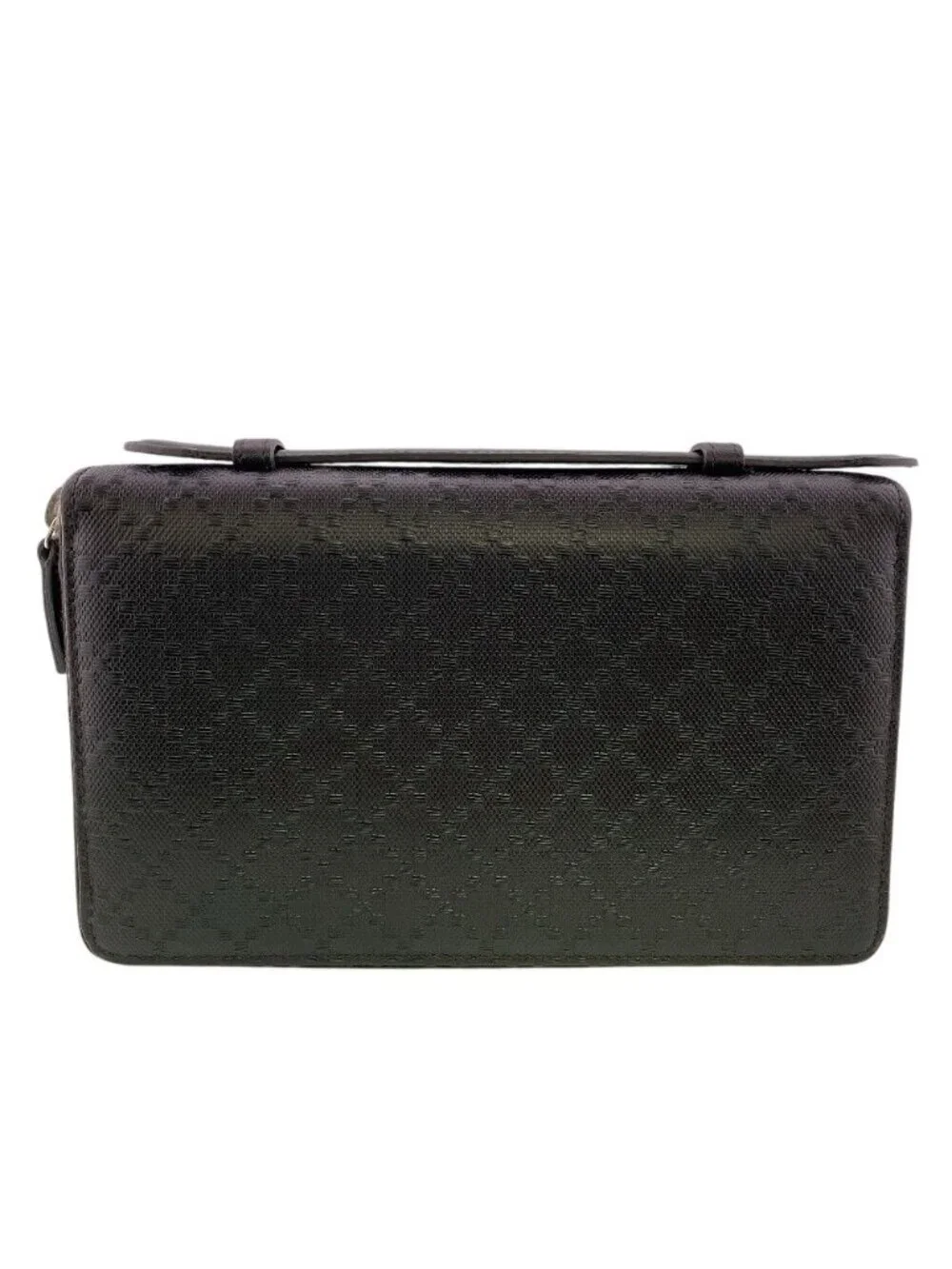 ★SOLD★ Gucci Organizer Wallet Diamante Travel Case Dark Brown - Picture 2 of 8